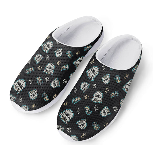 Cartoon Mummy Pattern Print Mesh Casual Shoes