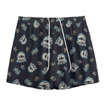 Cartoon Mummy Pattern Print Mesh Shorts
