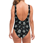 Cartoon Mummy Pattern Print One Piece Swimsuit