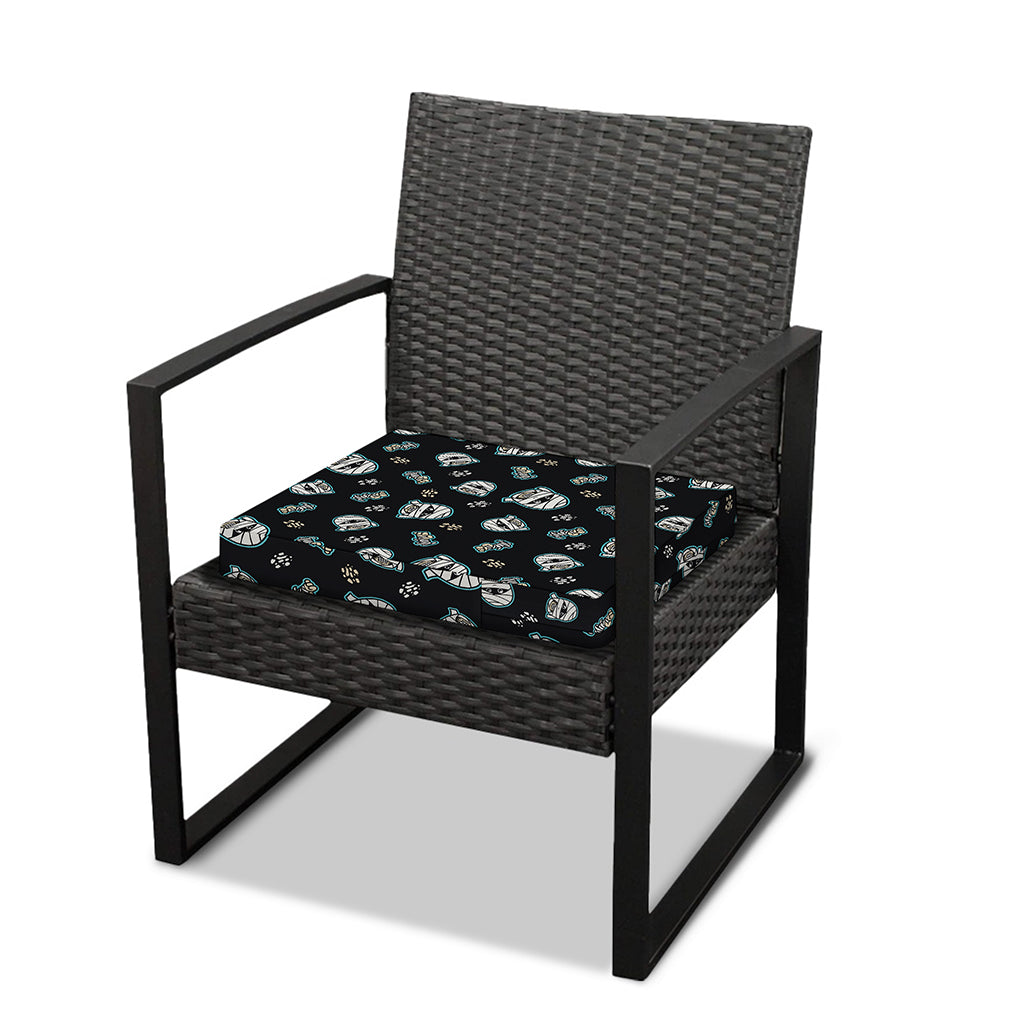 Cartoon Mummy Pattern Print Outdoor Seat Cushion Cover