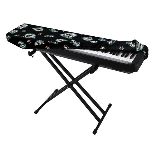Cartoon Mummy Pattern Print Piano Keyboard Cover