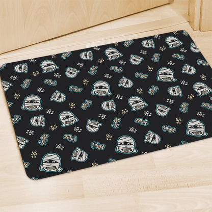 Cartoon Mummy Pattern Print Polyester Doormat