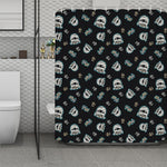 Cartoon Mummy Pattern Print Polyester Shower Curtain