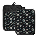 Cartoon Mummy Pattern Print Pot Holders With Pocket