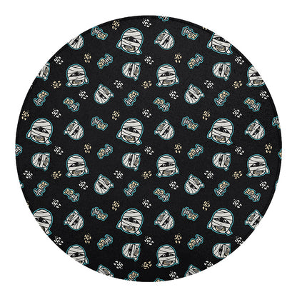 Cartoon Mummy Pattern Print Round Blanket