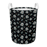 Cartoon Mummy Pattern Print Round Laundry Basket