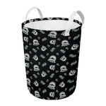 Cartoon Mummy Pattern Print Round Laundry Basket