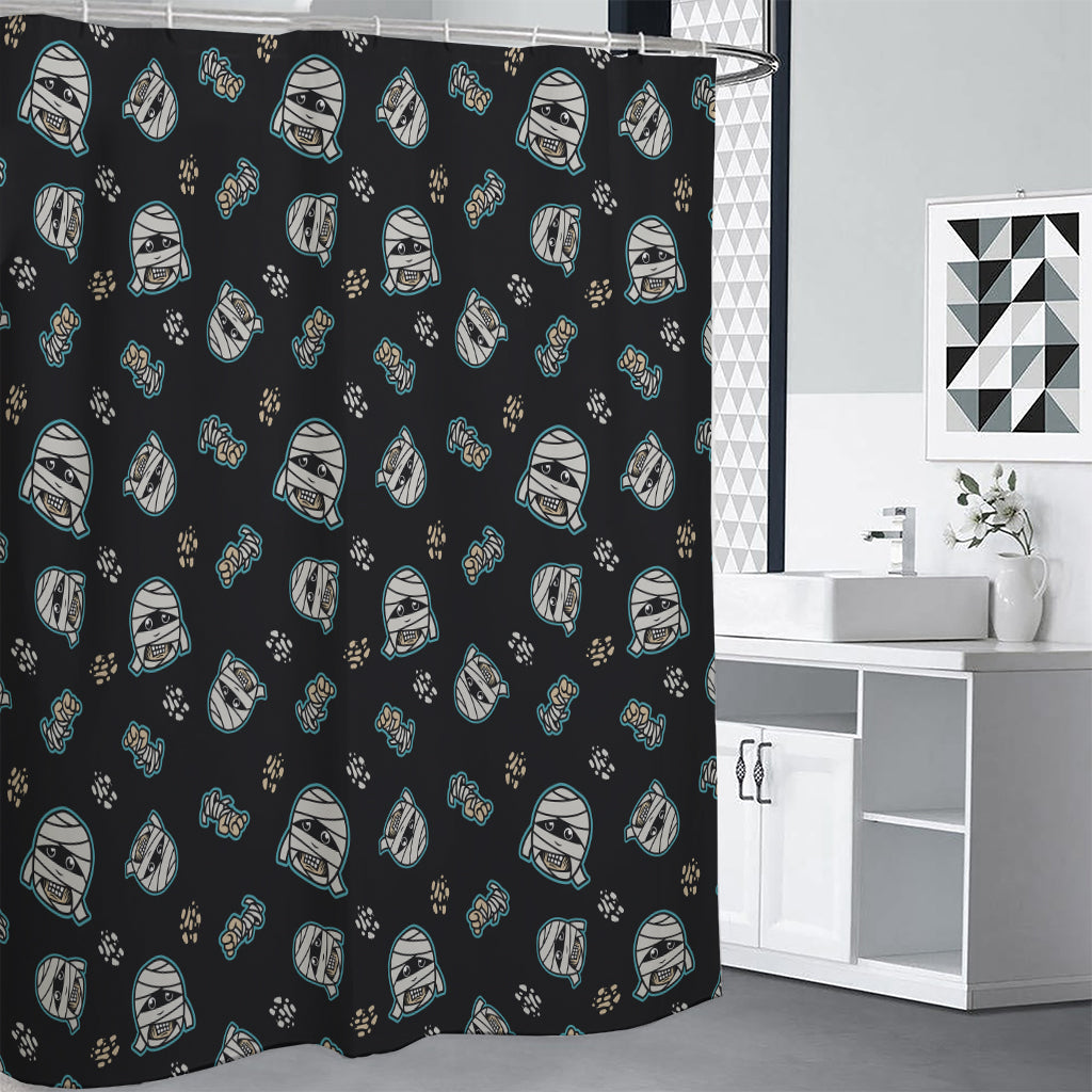 Cartoon Mummy Pattern Print Shower Curtain