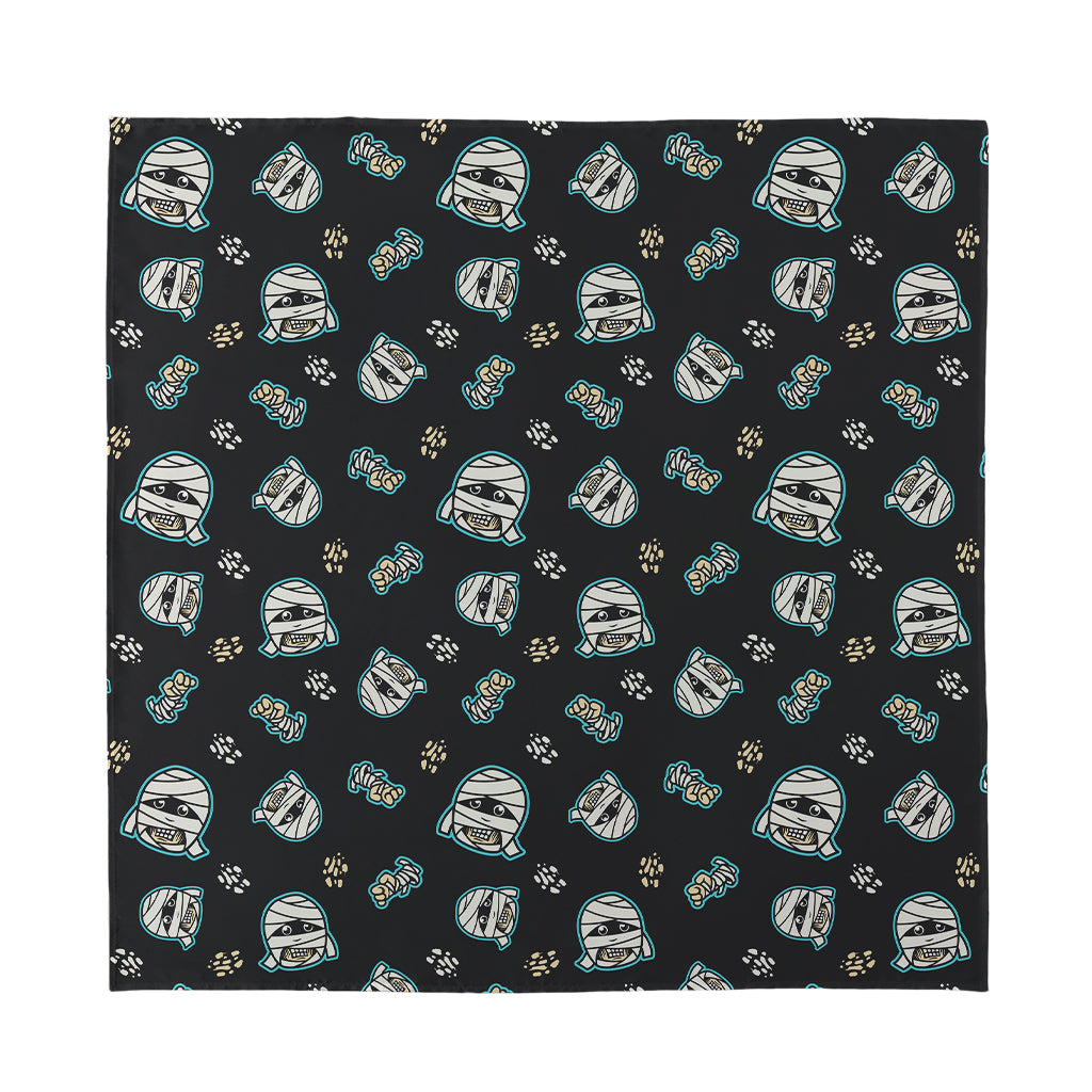 Cartoon Mummy Pattern Print Silk Bandana