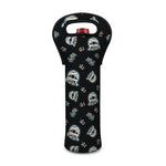 Cartoon Mummy Pattern Print Single Neoprene Wine Tote