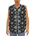 Cartoon Mummy Pattern Print Sleeveless Baseball Jersey