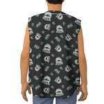 Cartoon Mummy Pattern Print Sleeveless Baseball Jersey