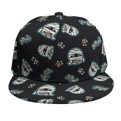 Cartoon Mummy Pattern Print Snapback Cap