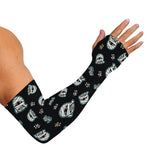 Cartoon Mummy Pattern Print Sun Protection Arm Sleeves