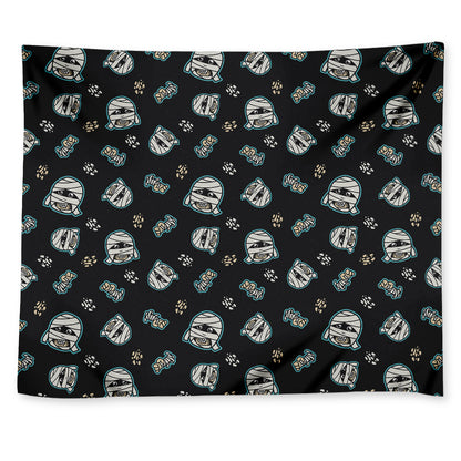 Cartoon Mummy Pattern Print Tapestry