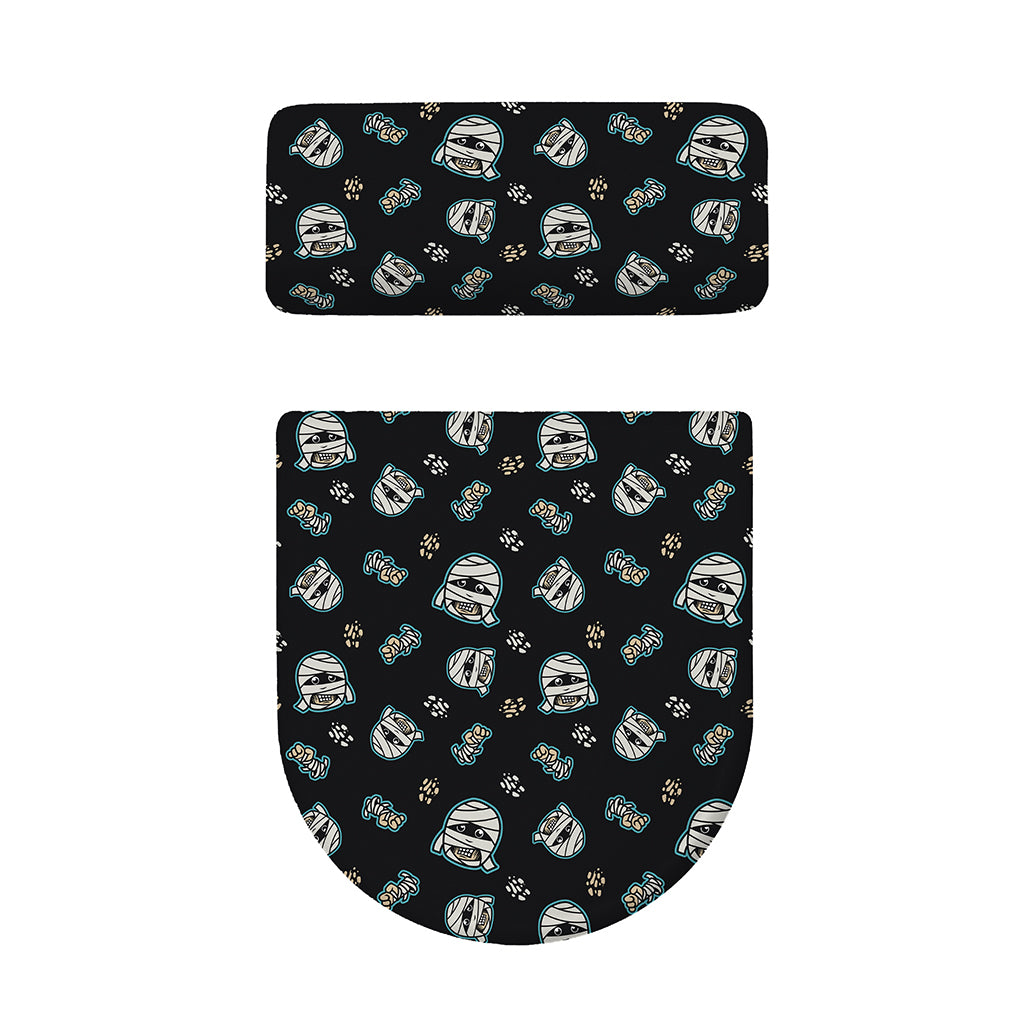Cartoon Mummy Pattern Print Toilet Lid And Tank Cover Set