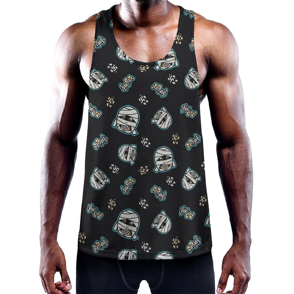 Cartoon Mummy Pattern Print Training Tank Top