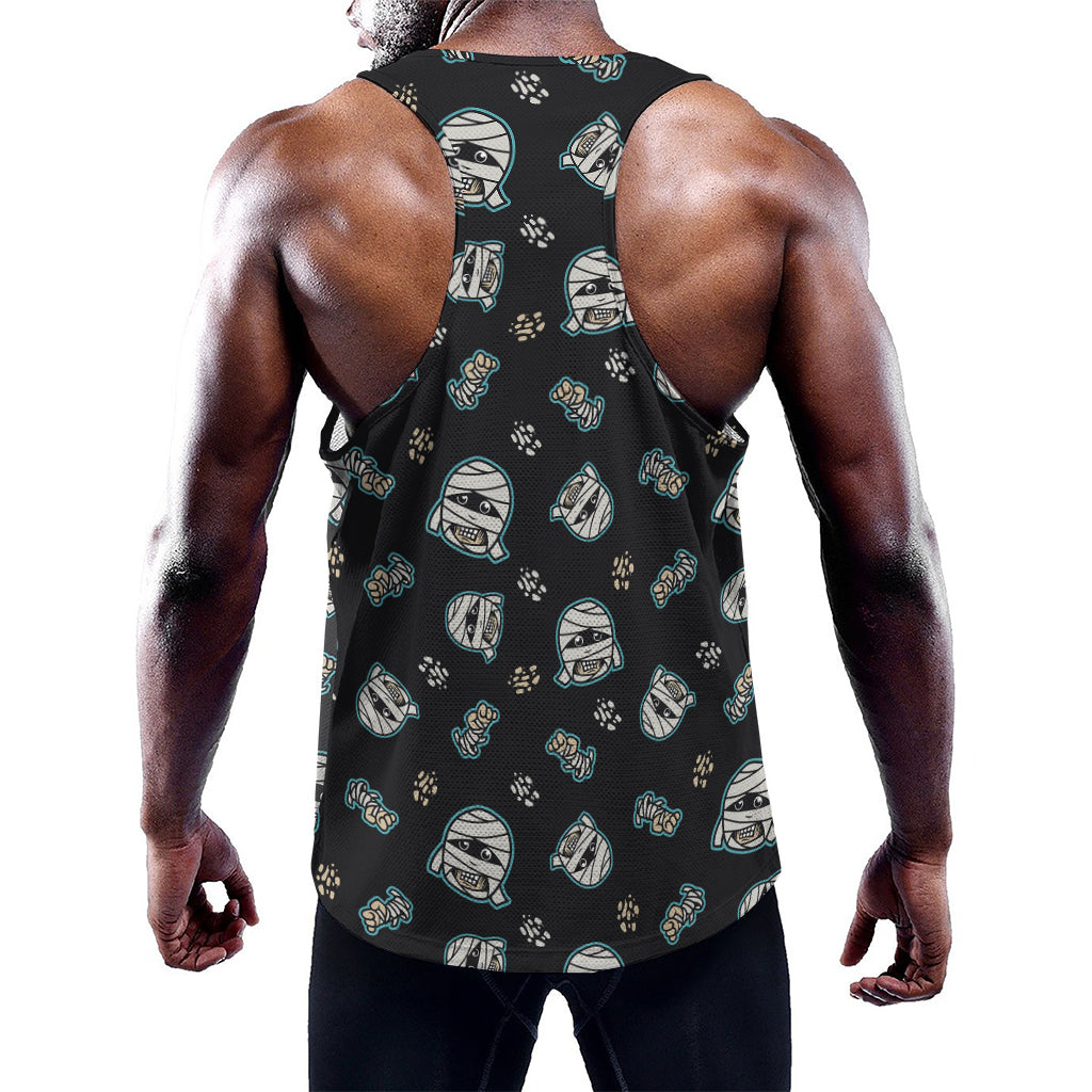 Cartoon Mummy Pattern Print Training Tank Top