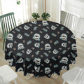 Cartoon Mummy Pattern Print Waterproof Round Tablecloth