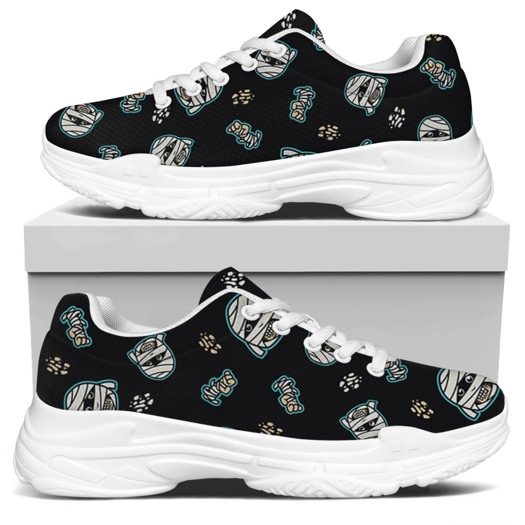 Cartoon Mummy Pattern Print White Chunky Shoes