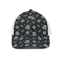Cartoon Mummy Pattern Print White Mesh Trucker Hat