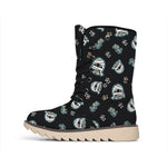 Cartoon Mummy Pattern Print Winter Boots