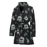 Cartoon Mummy Pattern Print Women's Bathrobe