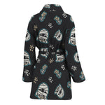 Cartoon Mummy Pattern Print Women's Bathrobe