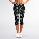 Cartoon Mummy Pattern Print Women's Capri Leggings