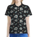 Cartoon Mummy Pattern Print Women's Polo Shirt