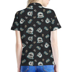 Cartoon Mummy Pattern Print Women's Polo Shirt