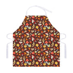 Cartoon Mushroom Pattern Print Adjustable Apron