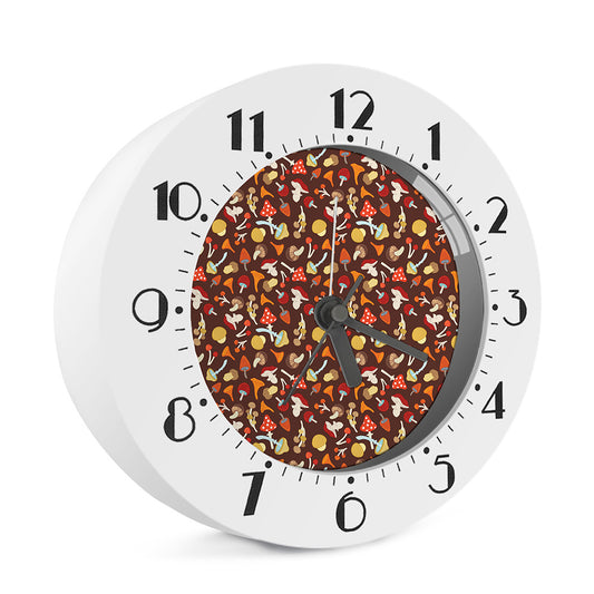 Cartoon Mushroom Pattern Print Alarm Clock
