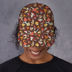 Cartoon Mushroom Pattern Print Baseball Cap