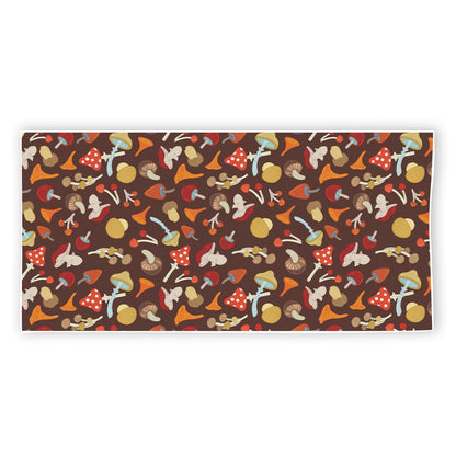 Cartoon Mushroom Pattern Print Beach Towel