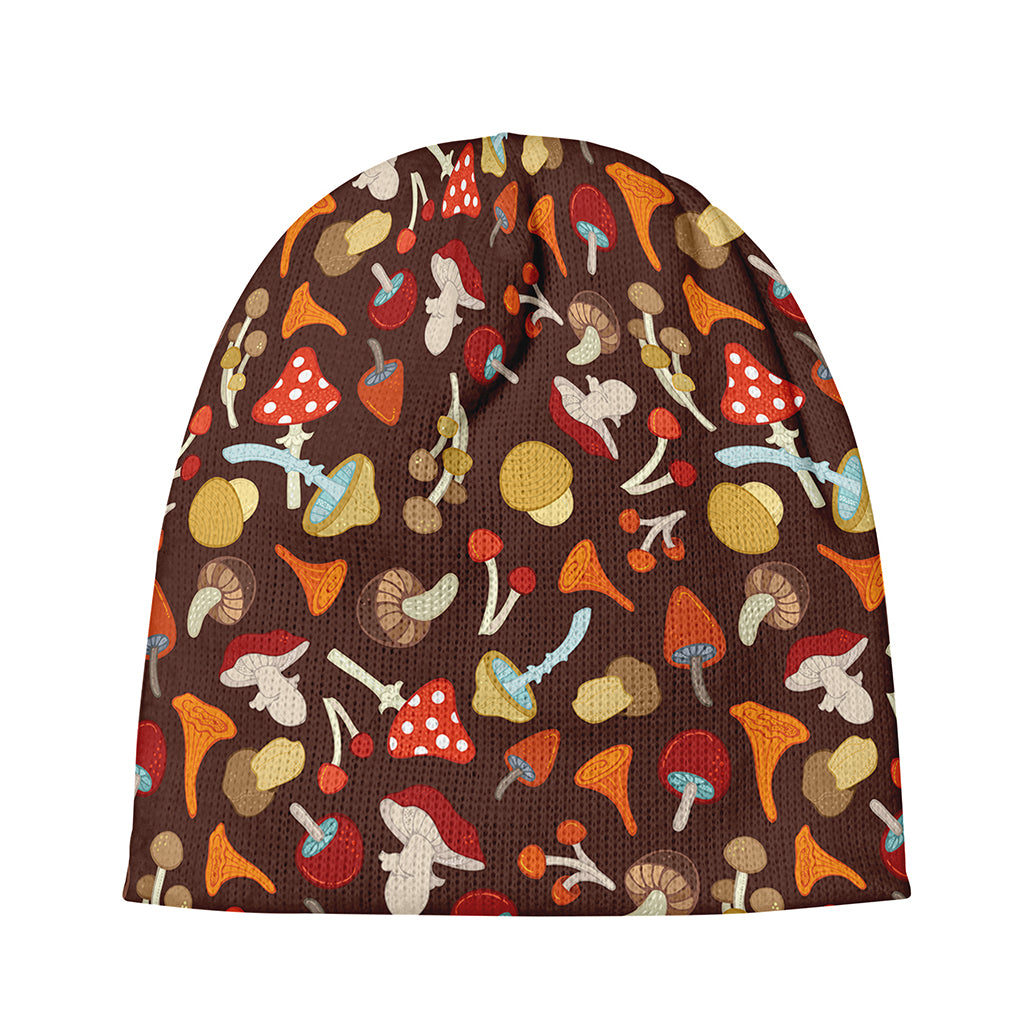Cartoon Mushroom Pattern Print Beanie