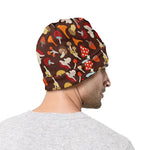 Cartoon Mushroom Pattern Print Beanie
