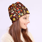 Cartoon Mushroom Pattern Print Beanie