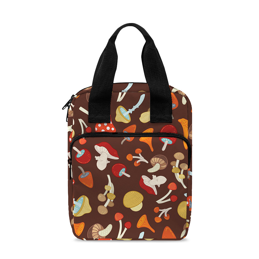 Cartoon Mushroom Pattern Print Bible Tote Bag