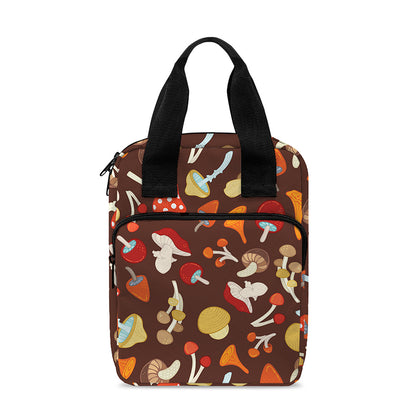 Cartoon Mushroom Pattern Print Bible Tote Bag
