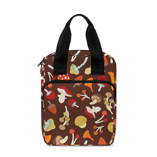 Cartoon Mushroom Pattern Print Bible Tote Bag