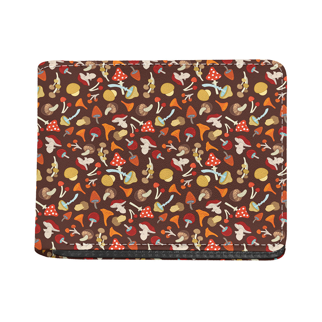 Cartoon Mushroom Pattern Print Bifold Wallet