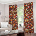Cartoon Mushroom Pattern Print Dimout Grommet Curtains