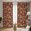 Cartoon Mushroom Pattern Print Blackout Pencil Pleat Curtains