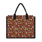 Cartoon Mushroom Pattern Print Canvas Tote Bag