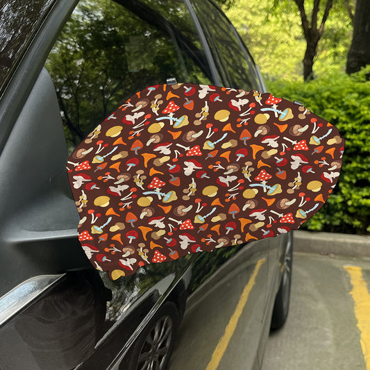 Cartoon Mushroom Pattern Print Car Side Mirror Covers