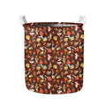 Cartoon Mushroom Pattern Print Collapsible Laundry Basket