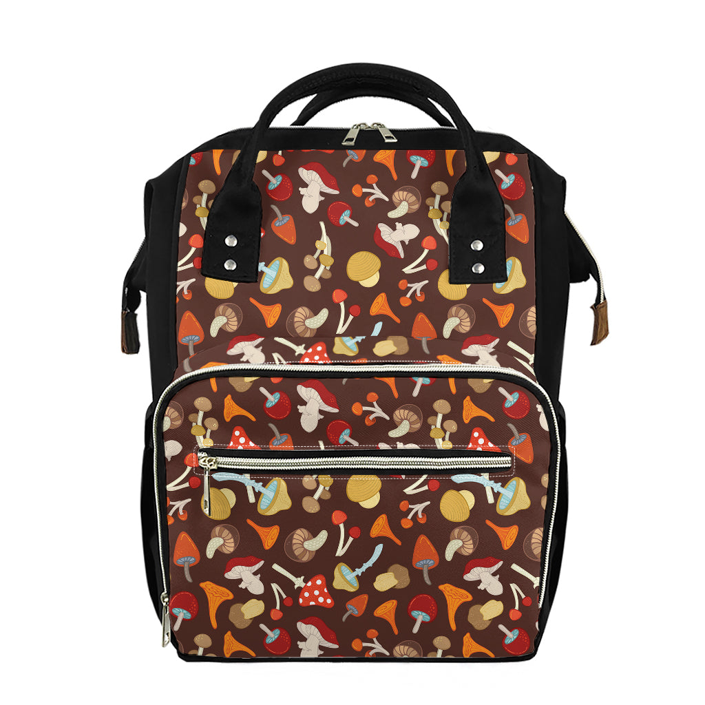 Cartoon Mushroom Pattern Print Diaper Bag