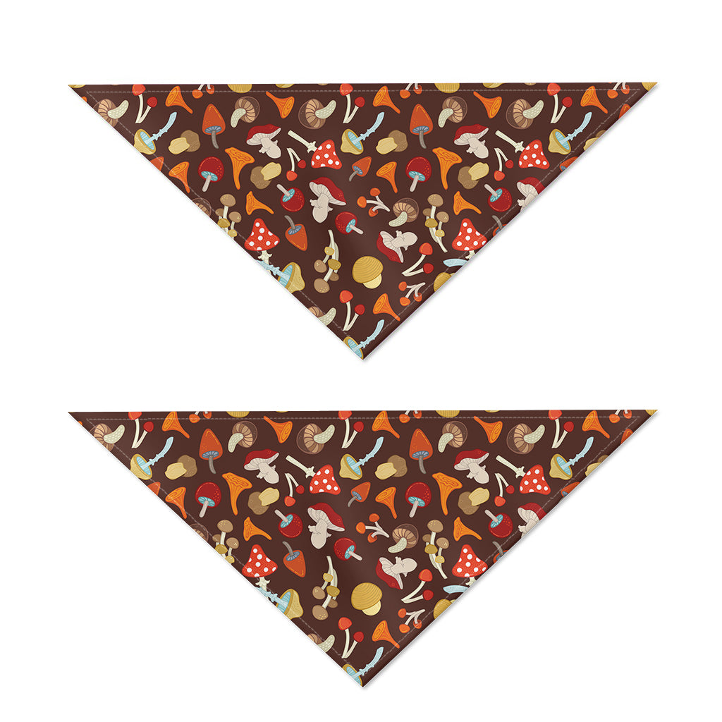 Cartoon Mushroom Pattern Print Dog Bandana