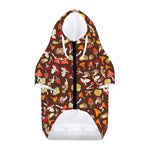 Cartoon Mushroom Pattern Print Dog Zip Up Hoodie